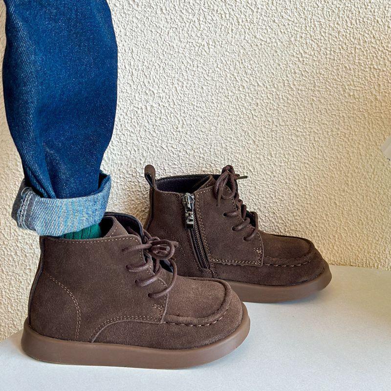 

Little Boys Shoes Fashion Kids ankle boot child leather shoes 1-6Years Old babys Ankle Boot Mocha nude booties Brown Coffee 22 кофейный