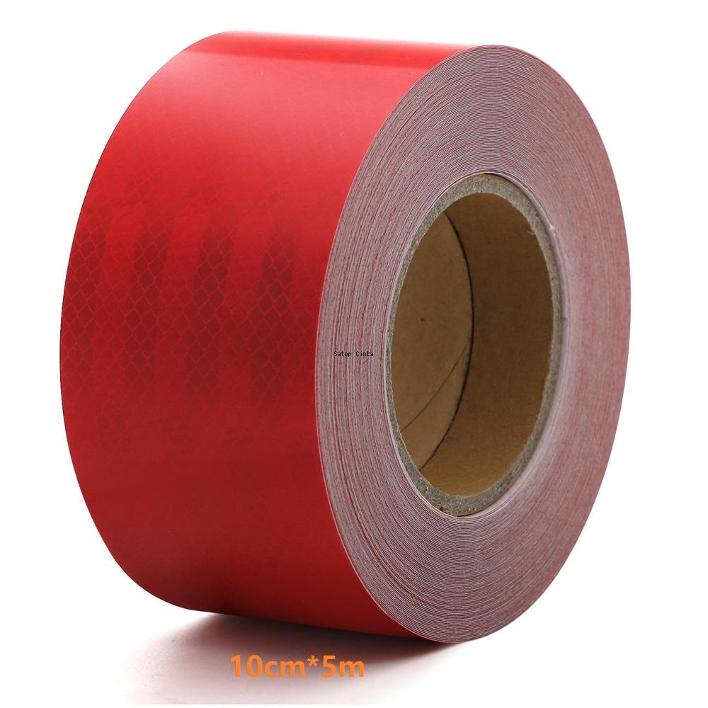 2,5 cm/5 cm/10 cm Rotes Reflexband Hohe Sichtbarkeit Wasserdicht Klebend Auffälligkeit Reflektoren Aufkleber Für Anhänger Helm Fahrräder