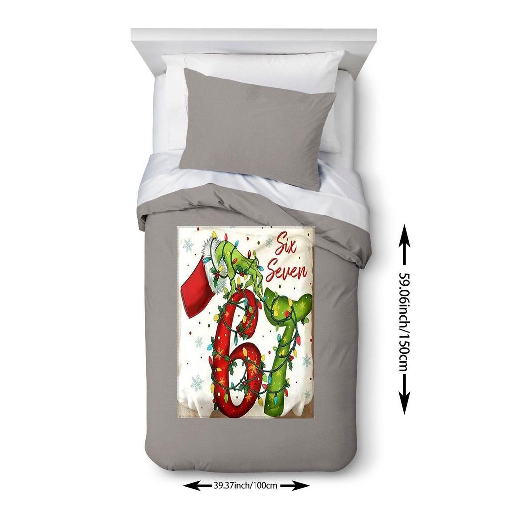 Christmas 67 Pattern Cotton Flannel Home Decor Blanket, Suitable for Bedrooms, Office Naps, Travel, and Use Throughout the Year