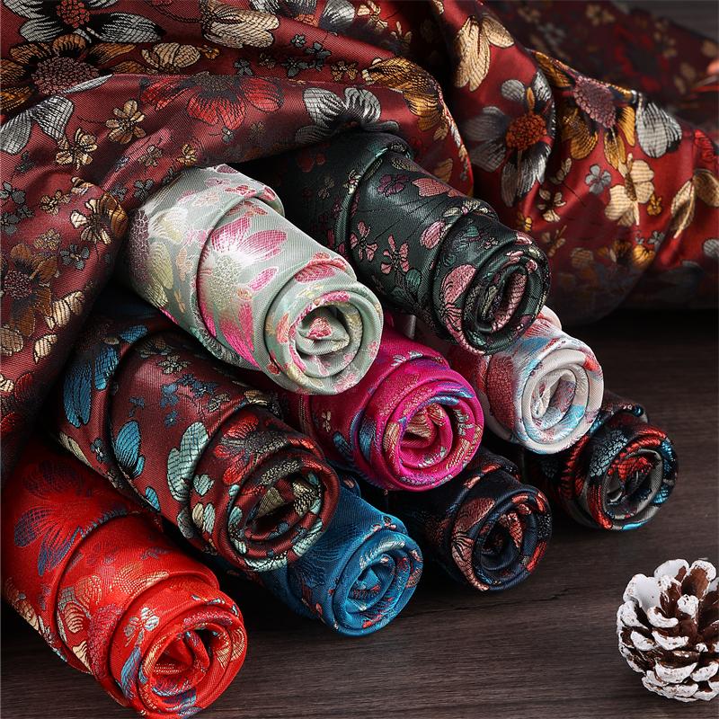 100x150cm Brocade Pattern Garment Fabric Satin Jacquard Designer Fabrics for Sewing Cheongsam Diy Patchwork Cloth