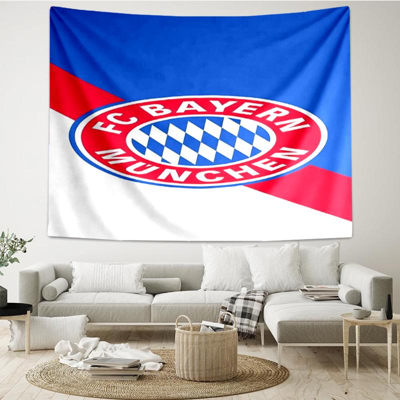Bayern Munich Print Tapestry, Backdrop, Easy Setup, Ideal for Bedroom, Office & Living Room, with Aesthetic Wall Hanging Decor.