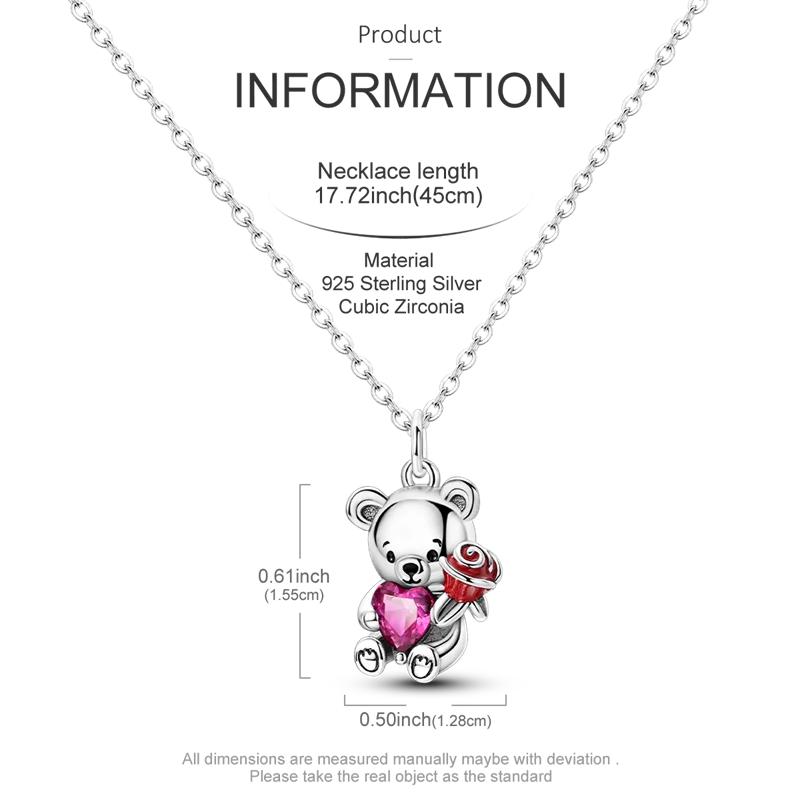 925 Sterling Silver Luminous Firefly Heart Shaped Zircon Pendant Necklace For Women Fashion Anniversary Birthday Jewelry Gifts