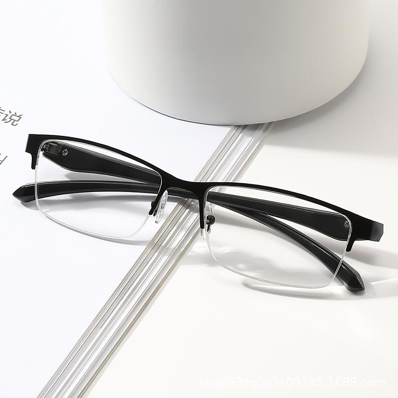 Half frame metal business new reading glasses new men's ultra-light fashion for the elderly high definition