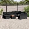 VidaXL Garden Lounge Set with Cushions 11 Pcs, Patio Sofas, Patio Furniture Set, Outdoor Furniture, Black 3257182