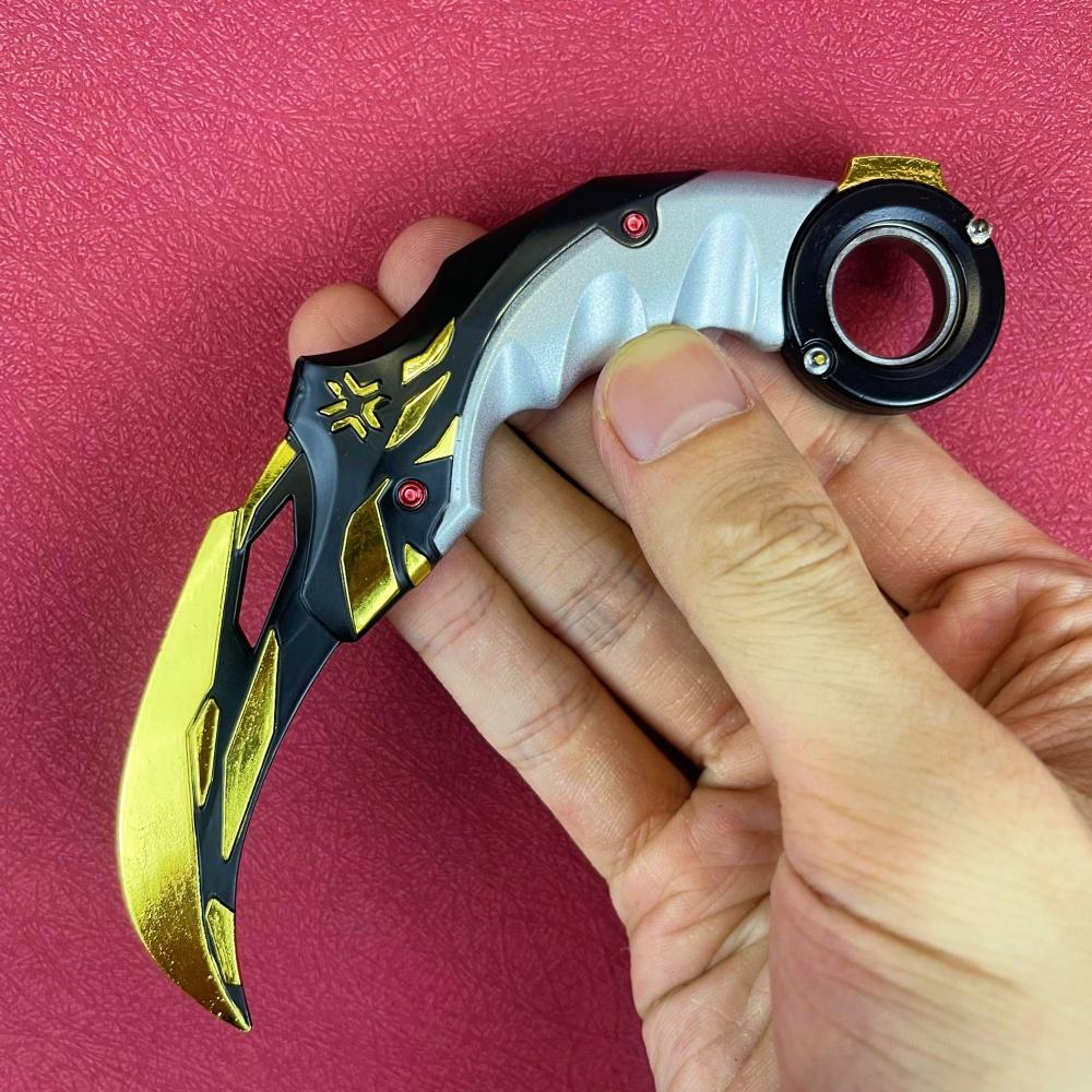 

6inch Game Valorant Katana Steel Ninja Knife Blade Metal Anime Cosplay Prop Sword Real Size Japanese Katana Samurai Sabre Toy 6inch