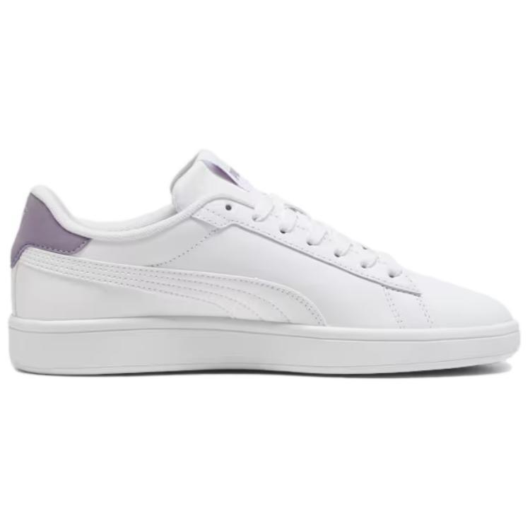 PUMA Smash 3.0 Soft And Comfortable Low top Skateboard Shoes Unisex White Purple 390987-23