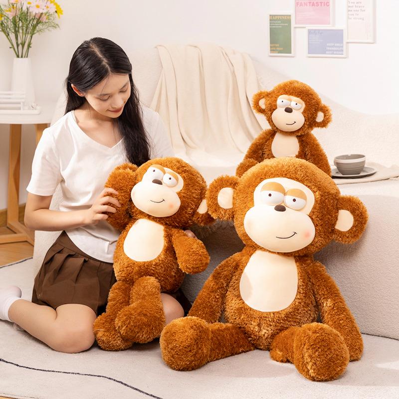 50-90cm Kawaii Happy Monkey Plush Soft Baby Comfort Dolls Decor Pilllow Cartoon Animals Orangutan Baby Birthday Christmas Gifts