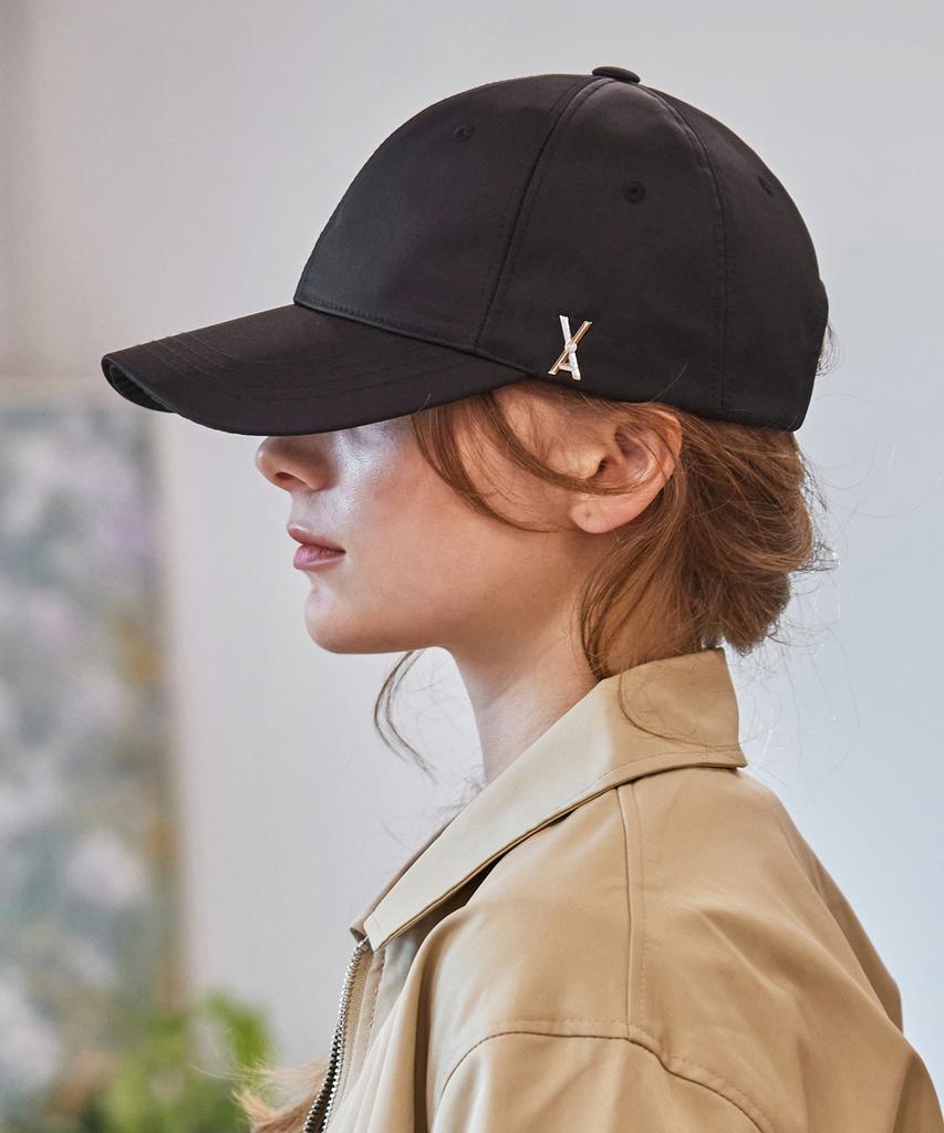 Bajal Va Cubic Stud Re-Nylon Ball Cap Black