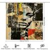 Modern Abstract Print Shower Curtain Black And Beige Color Blocks With Woman'S Face Design Bathroom Decor For Home Decoration In
