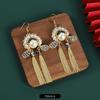 Dao Ma Dan face fringed pearl earrings design sense temperament long niche Guochao earrings women