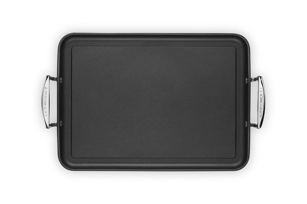 Le Creuset Cast Aluminum Plate, 35cm, Grill, Gas, Induction, and Oven Compatible [Official Japanese Product]