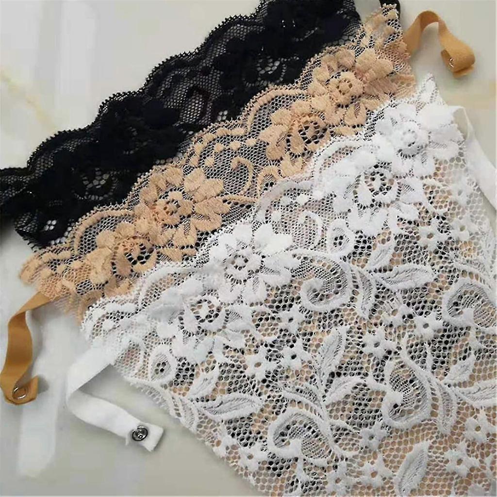 Lace Privacy Invisible Bra Cleavage Cover Up for Low Neckline Lace Camisole,Clip-on Mock Camisole Bra for Women