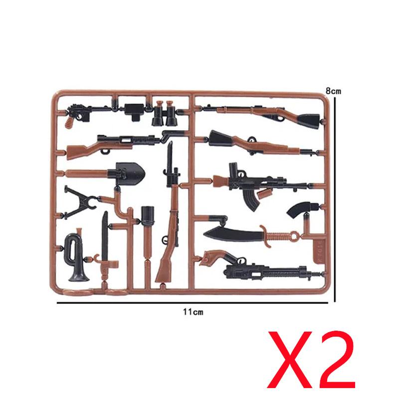 Military Building Blocks Accessories Soldier Figures Weapons Guns Mini Bricks USA Soviet Pistols Kids Toy Gifts Set R050