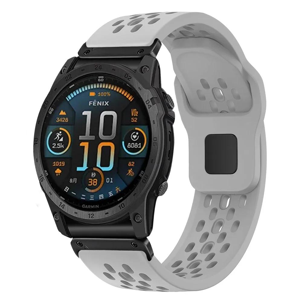 20 22 26mm For Garmin Fenix 8 51mm 7X 7 Pro Fenix 6X 6 5X 5Plus Tactix 7 Quick Fit Sports Silicone Band Forerunner 965 945 Strap