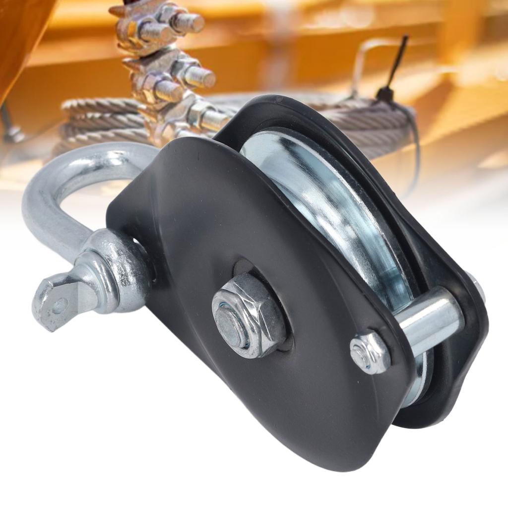 Single Pulley Roller Heavy Duty Universal 0.5T Load Lifting Crane Snatch Block Bearing Hook Boat Accessories