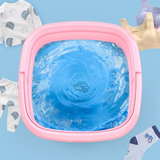 1 set mașină de spălat rufe Pliabil cu protecție oprită Accesoriu de călătorie portabil pentru spălat jucărie de plus pentru copii