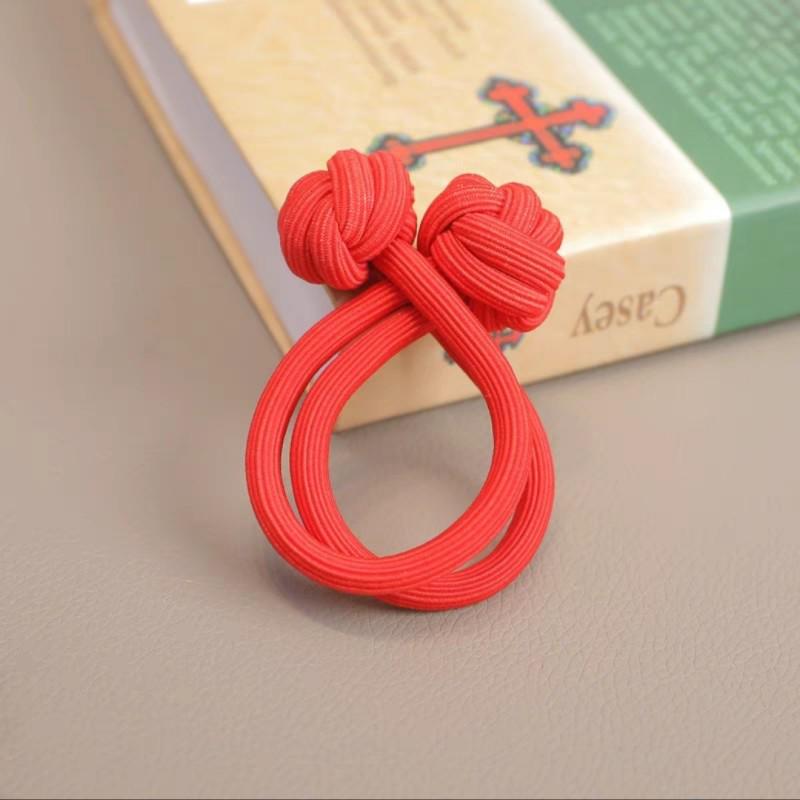 Vitality Girl Dragon Fruit Hair Ring: Durable, Thick, and Sweet High Ponytail Rope красный