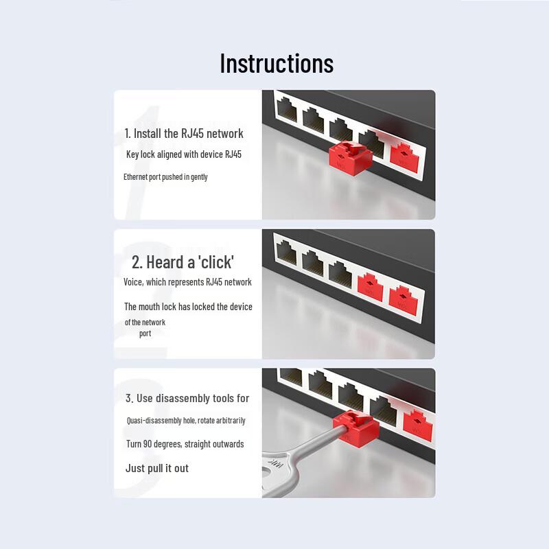 WECONFIG Network Port Locks and Dust Plugs