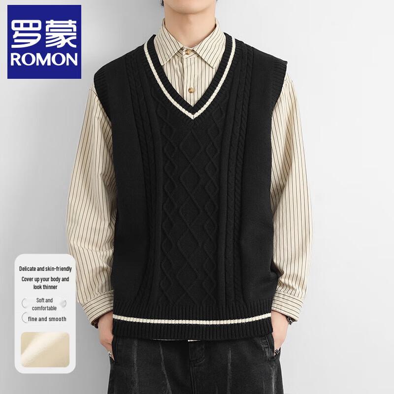 

Men s V-Neck Knitted Vest Sweater 3XL