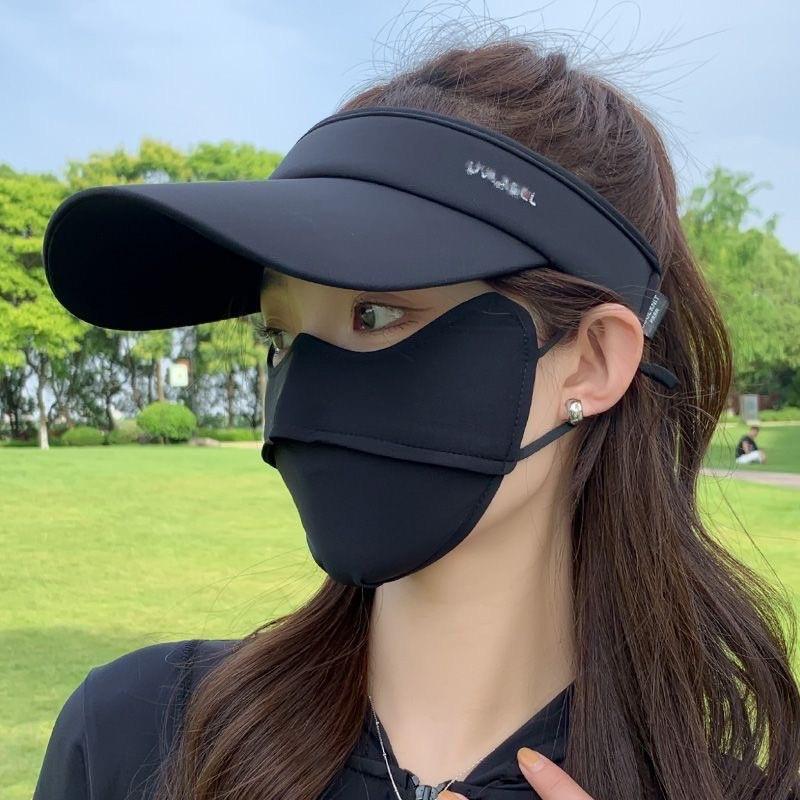 Summer Ice Silk Sun Hat With Adjustable Brim For Outdoor Running And Sun Protection