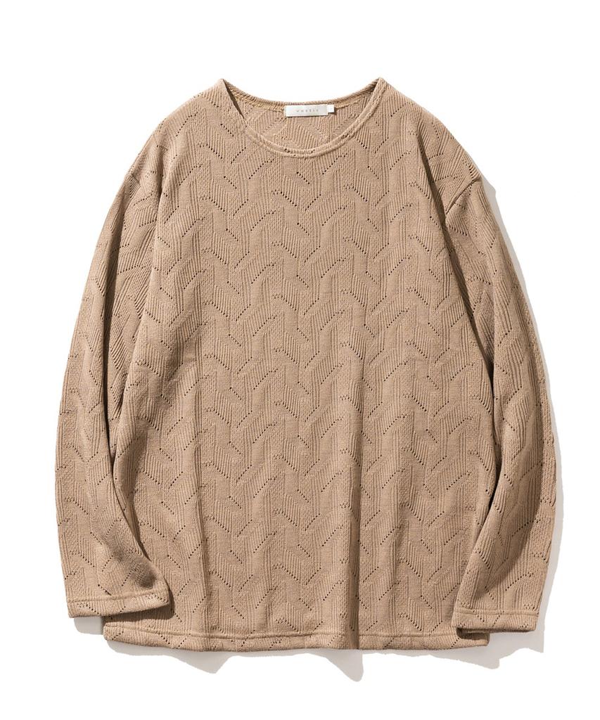 VASTIC Comb Pattern Knit_Beige