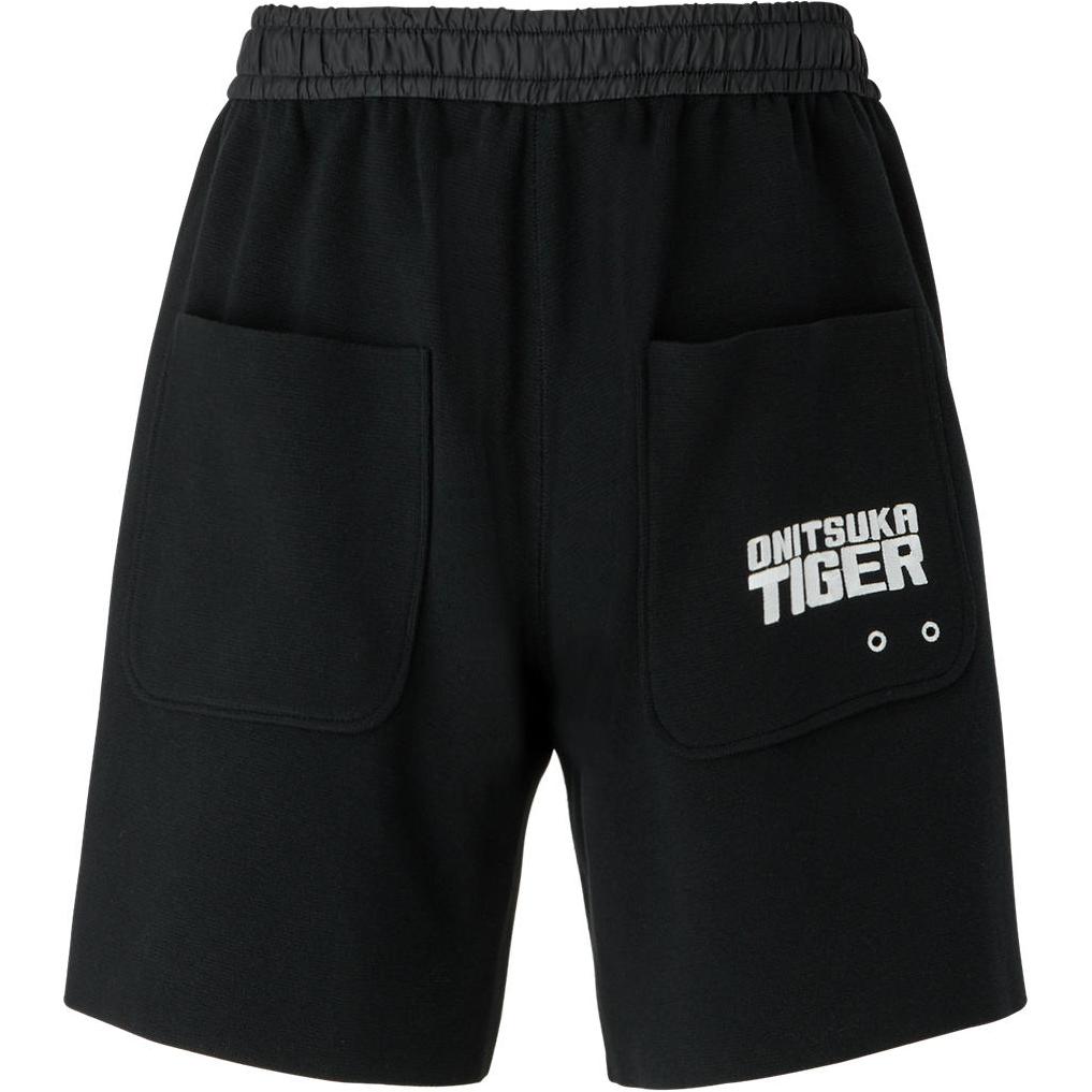 ONITSUKA TIGER Lace-Up Solid Color Five-Point Casual Shorts Men Shorts Black 2181A859-001