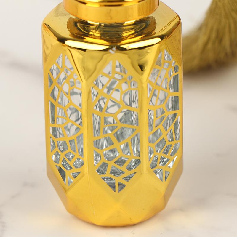 6Ml Mini Steel Ball Roll-On Bottle Luxury Gold Glass Perfume Sample Vials Portable Refillable Bottles Travel