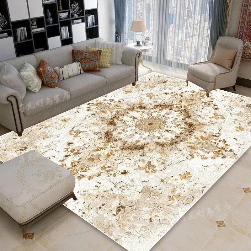 Persian Luxury Tradition Living Room Carpets Fancy Home Decoration Large Area Soft Rugs Washable Non-slip Lounge Room Door Mats