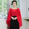 Sunscreen Thin Wide Chiffon Shawl Solid Color Wedding Scarves Shawl Women Pullover Wraps  Summer
