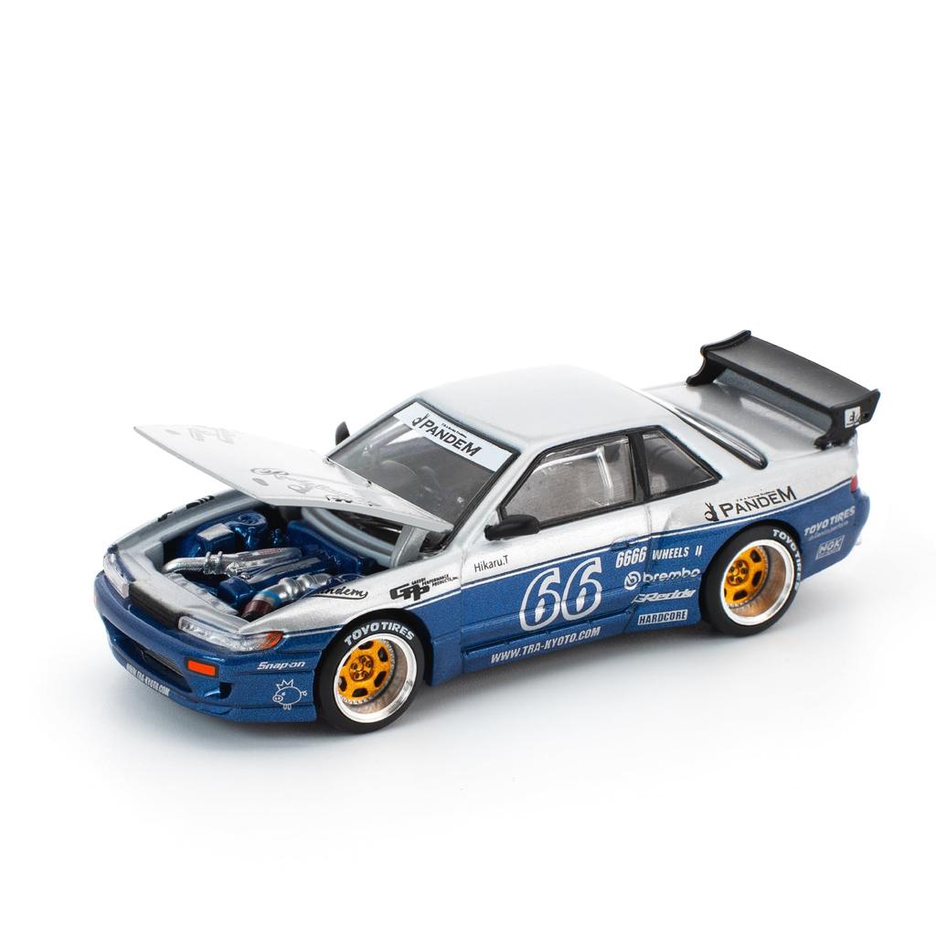 Genesis Company POP RACE Pandem Silvia S13 Moontech Blue PR640264 1/64 (Finished Model)