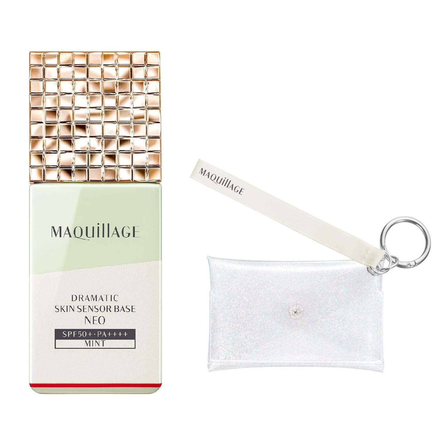 

MAQUILLAGE Limited Edition Dramatic Skin Sensor Base NEO Mint 25mL Original Clear Pouch Makeup Base Liquid Makeup Shine Control UV Protection Pore мятный