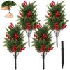 Green Mini Christmas Tree Photo Props Simulated Pine Ground Stakes  Patio Ornament