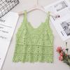 Chaleco de ganchillo de punto hueco para el verano de mujer con nuevo top de tirantes suelto bohemio sin mangas