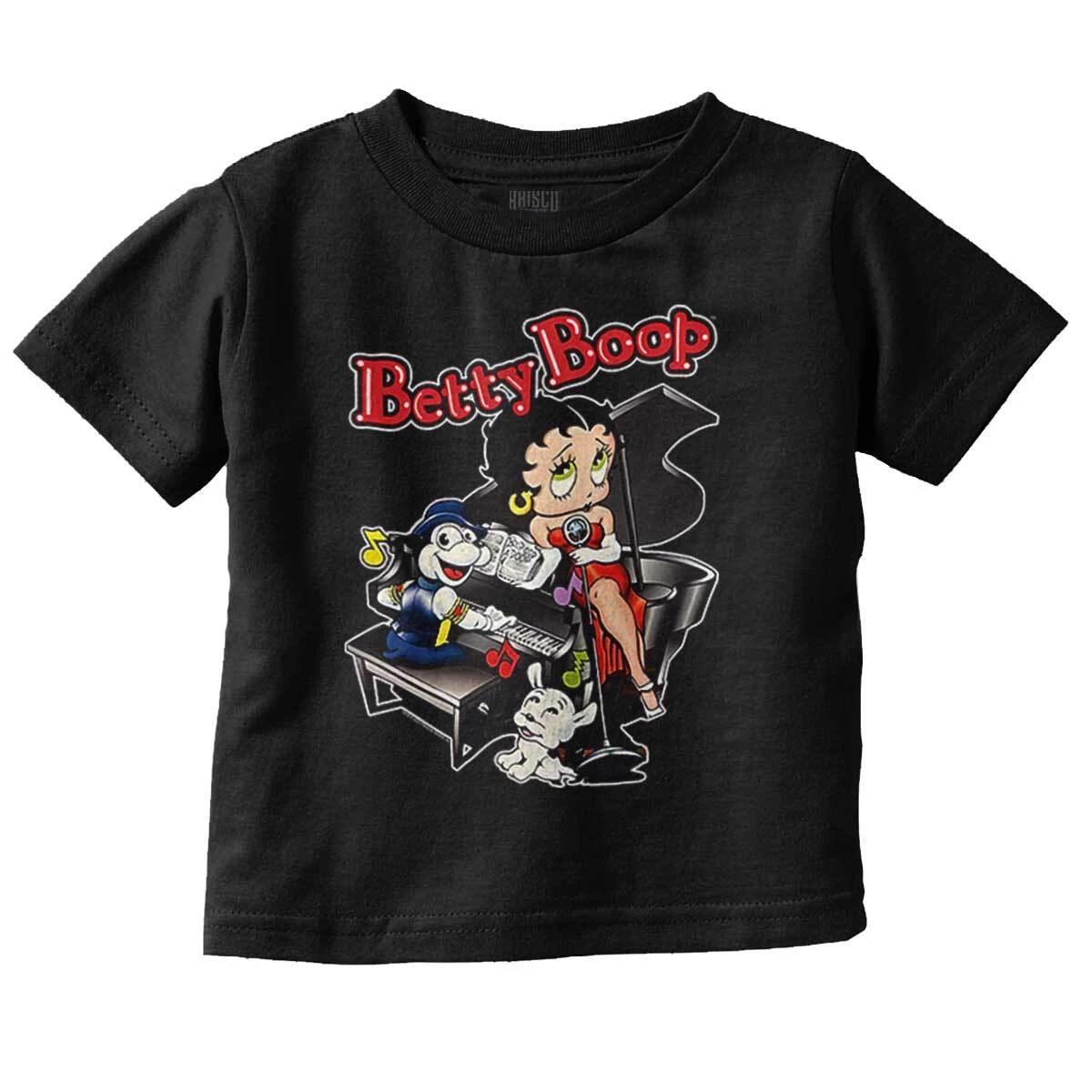 Betty Boop Vintage Cartoon Lounge Singer Toddler Girl Youth T Shirt For Kids XXXXL