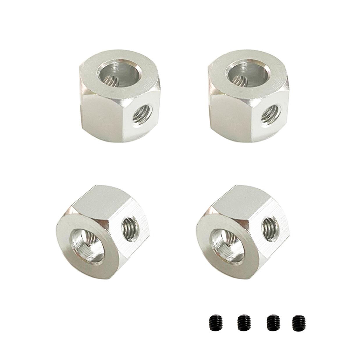 

BAAU 80PCS 5mm to 12mm Metal Combiner Wheel Hub Hex Adapter for D12 C14 C24 B14 B16 MN D90 D91,Silver NONE