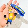 New Anime Minions Keychain Cartoon Child Toy Gift Key Ring Pvc Minion Doll Cute School Bag Pendant Car Key Chain Accessories