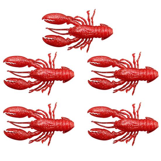 5Pcs Shrimp Fake Baits Artificial Lures Vivid Color Natural Swimming Posture Mini Size Portable Realistic Fishing Lures
