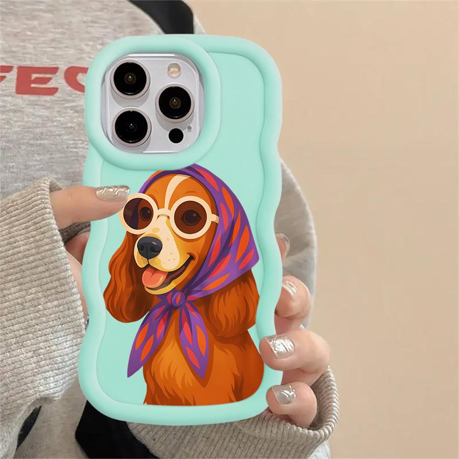 Cool Dog Case for iPhone 11 14 15 Plus 13 XR 16 Pro Max 8 12 17 Air Soft Phone Cover