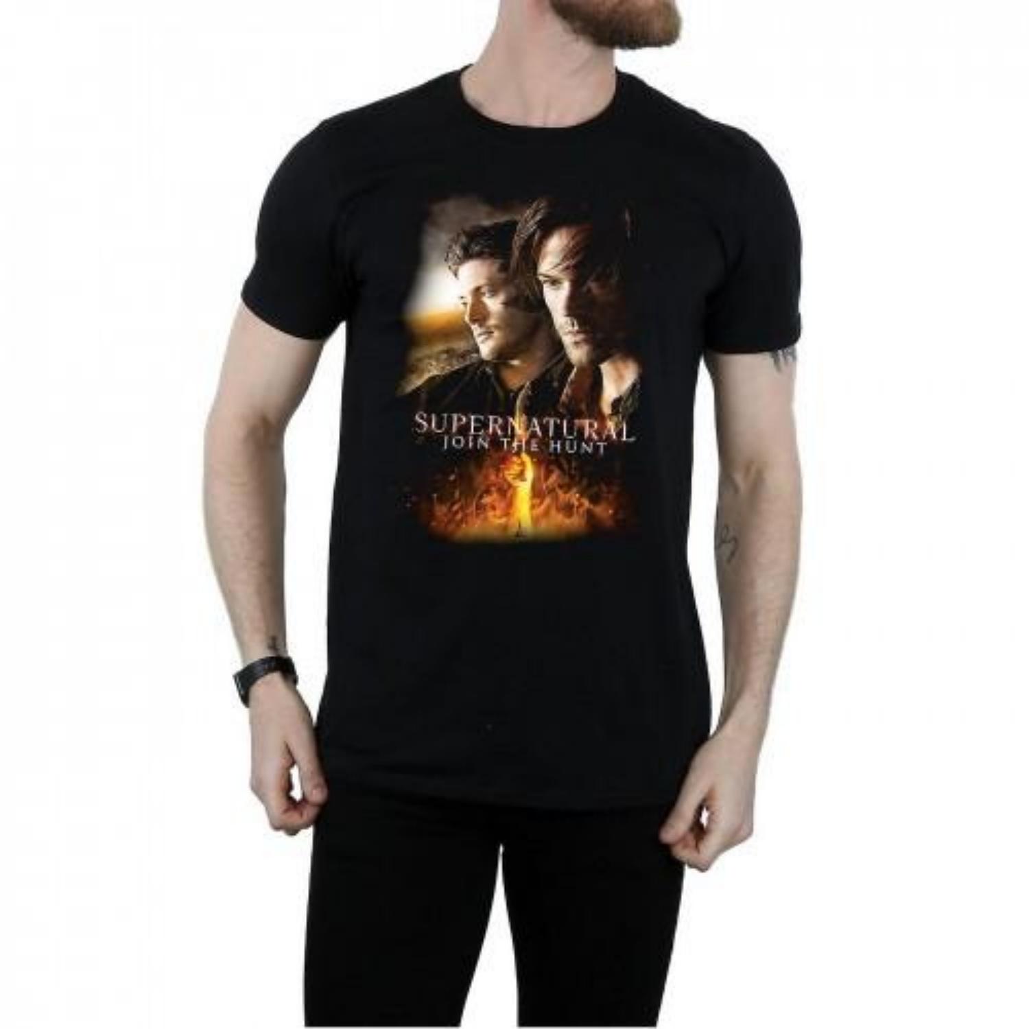 Supernatural Mens Join The Hunt Poster Cotton T-Shirt S
