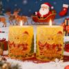 Christmas Relief Cylindrical Candle Mold Aromatherapy Candle Silicone Mold Diy Plaster Ornament Crystal Glue Handicraft