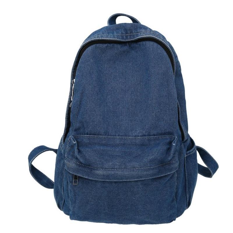 

Backpack Casual Simple Women s Backpack New Trendy Male Student Outdoor Travel Bag Student School Bag 00 темно-синього кольору