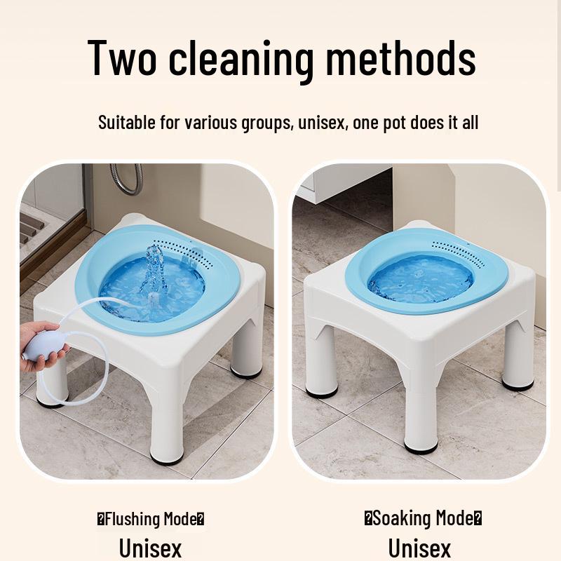 Sittbadpall utan hukning: Hemmoroidlindring, Tvätt efter förlossning och Sitsbadkar.