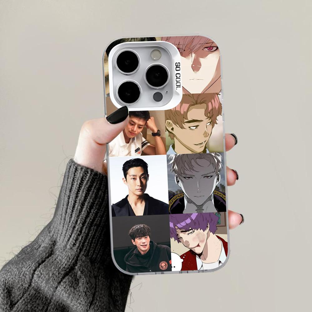 Weak Hero Korea Series Phone Case For iPhone 16,15,14,13,12,11,Pro,Max,Plus,Mini,XS,SE Anti Fall Gray Silver Matte Hard Bumper