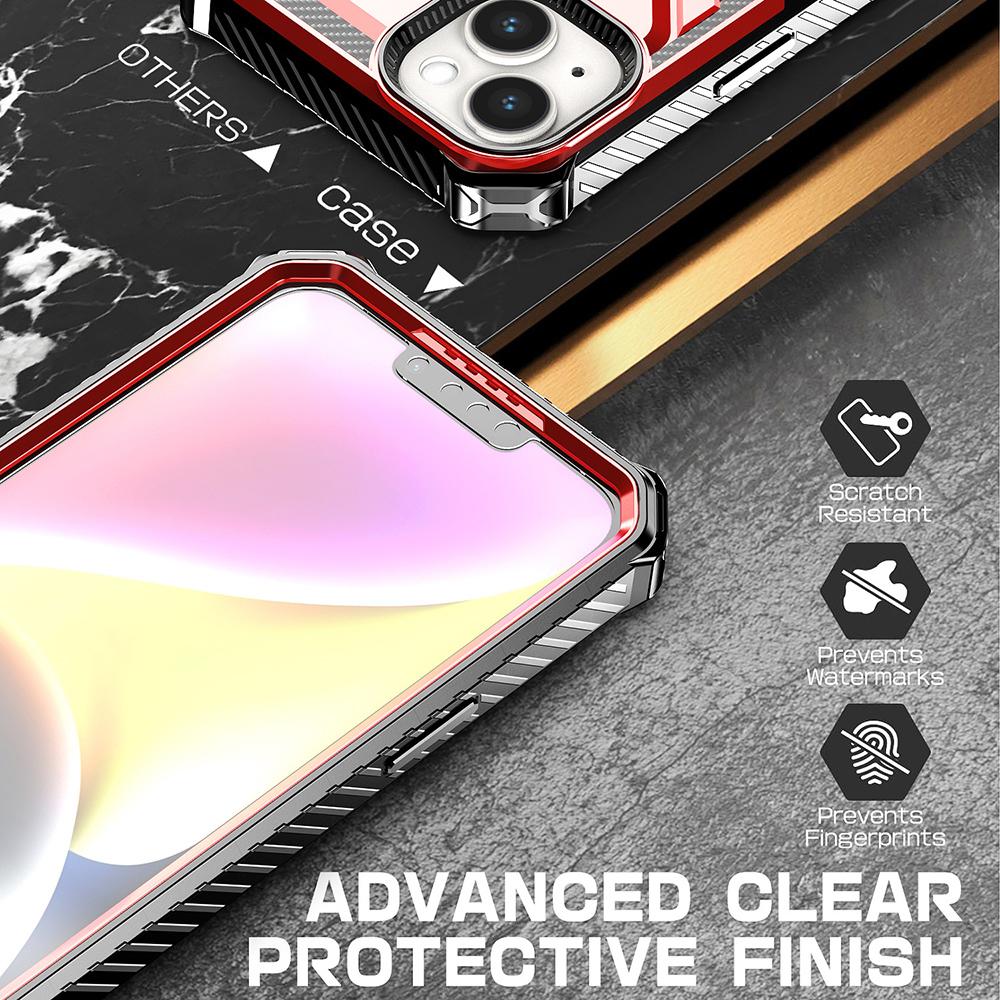 

Magnetic Phone Case for iPhone 13,PC+TPU Ring Kickstand Phone Cover Compatible with MagSafe Black