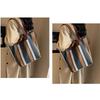 KSLAT Women's Shoulder Bag, Tote Bag, Large Capacity, Canvas Bag, A4 Size, Striped Pattern, Casual and Cute, Perfect for Travel, Commuting, School,