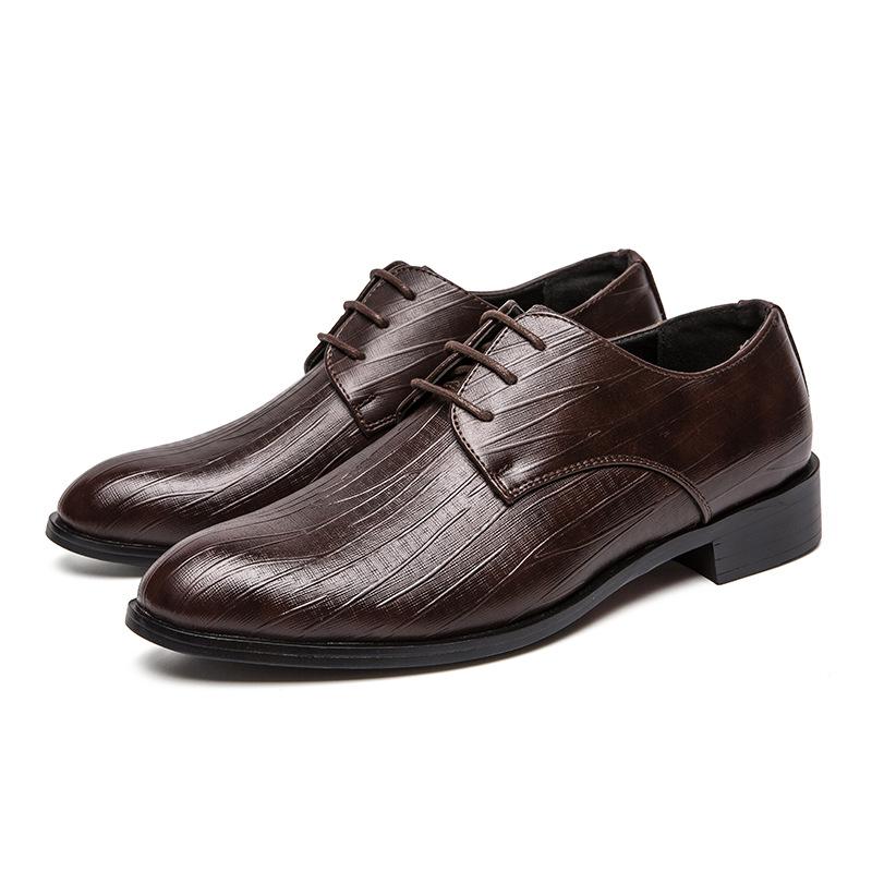 

Новая весенне-осенняя мужская обувь, деловые туфли, кожаная обувь, британская модная мужская повседневная кожаная обувь на шнуровке, мужская обувь 43