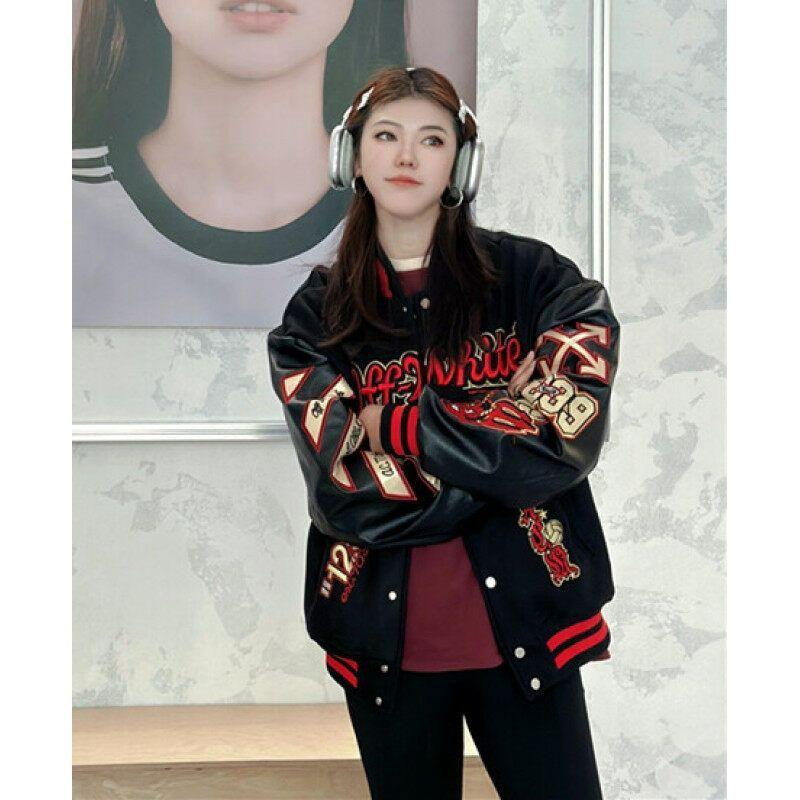 Stylish Patchwork Leather Baseball Jacket for Men - European & American Fashion