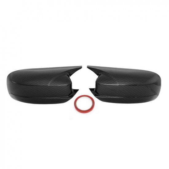 Rearview Side OX Style Mirror Cover Cap For Dodge Charger 2015-2022 Carbon Look