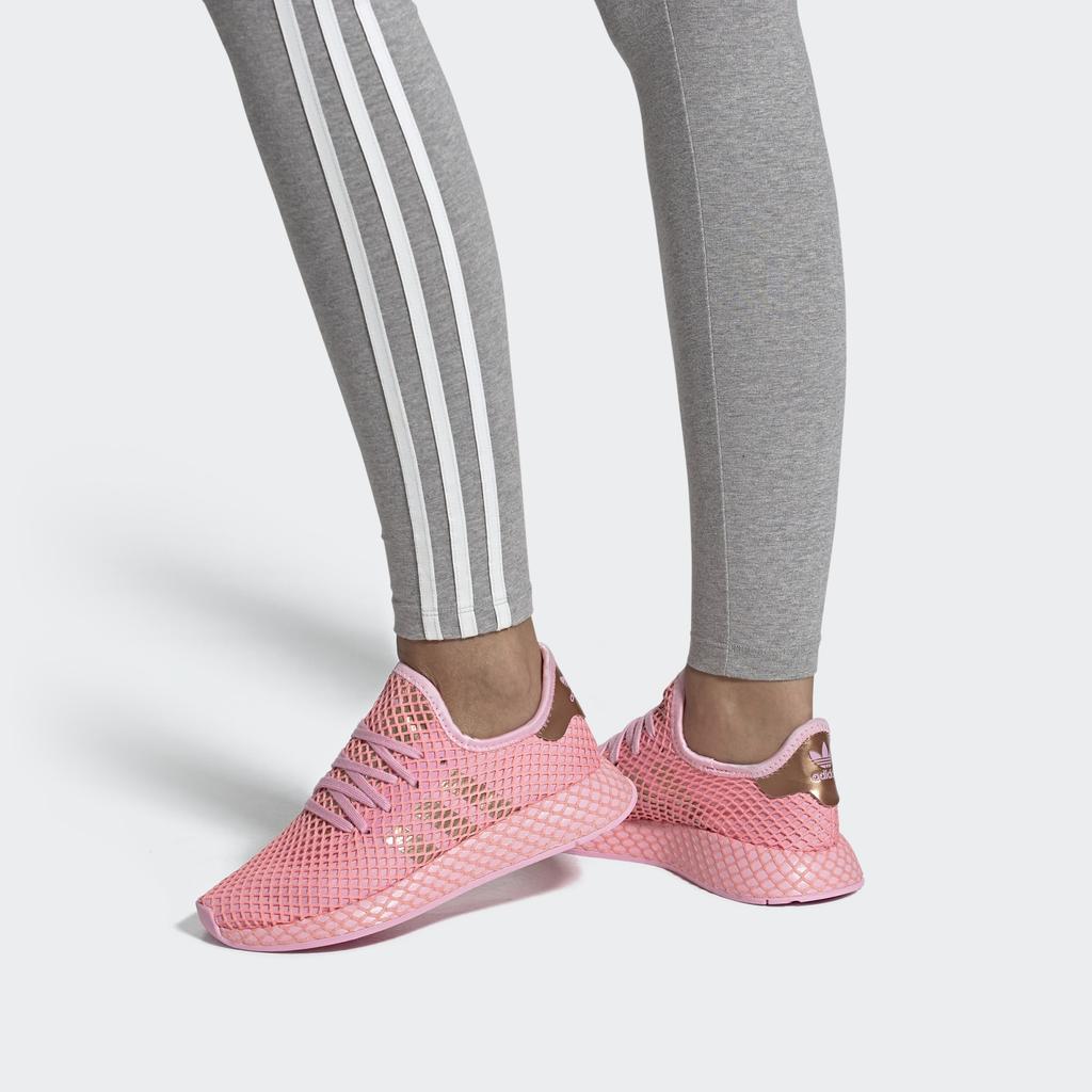Adidas Originals Deerupt Runner Casual Low-Top Running Shoes Women Sneaker Pink Gold EF5386