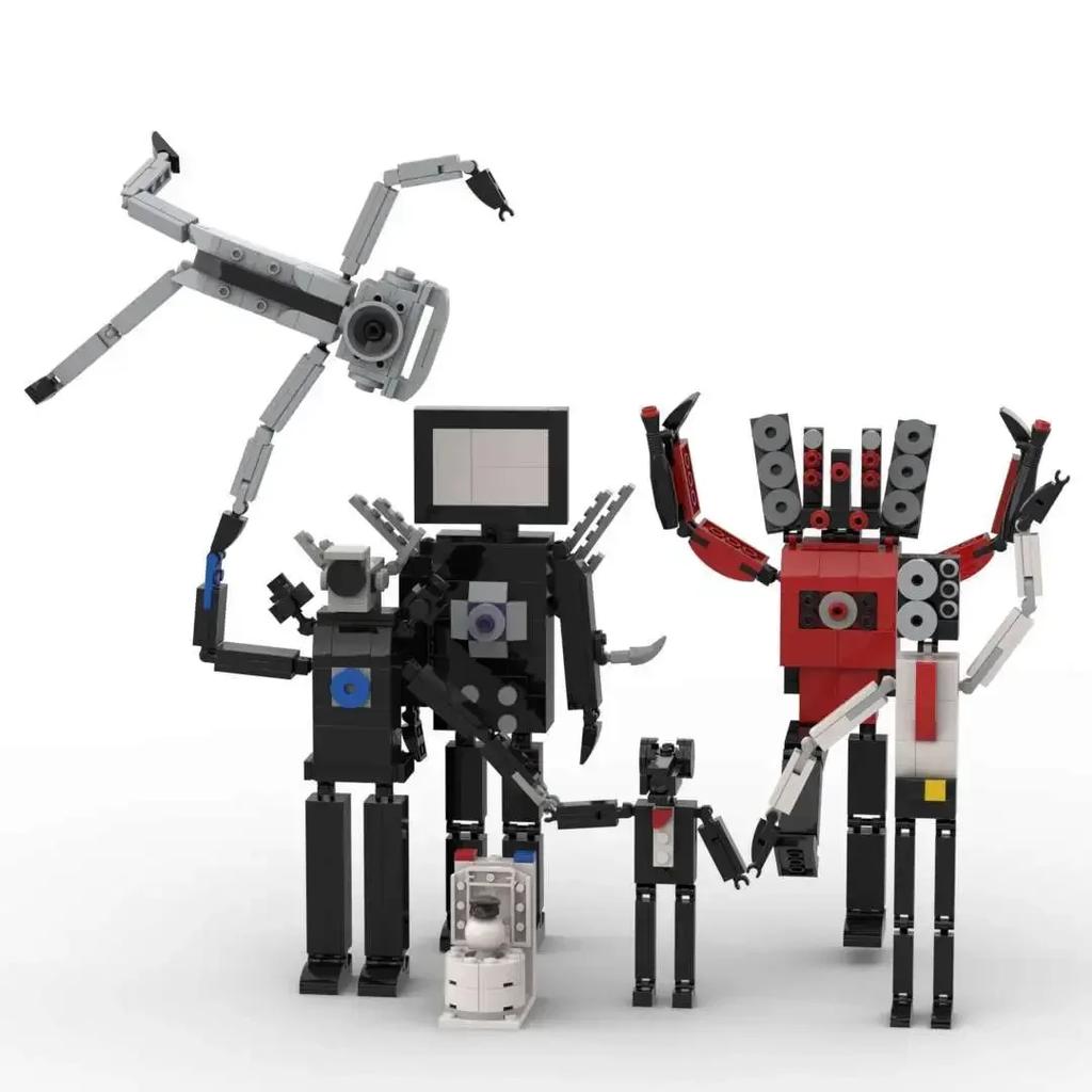 Skibidi Toilet Titan Tv Man Speakerman Horror Game Bosses Camara Building Block Cartoon Doll Model Kids Birthday Halloween Gift